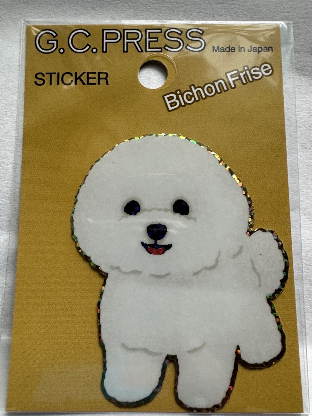 Bichon Frise Dog Sticker — White